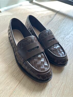 Loeffler Randall Rachel Woven Loafer Espresso